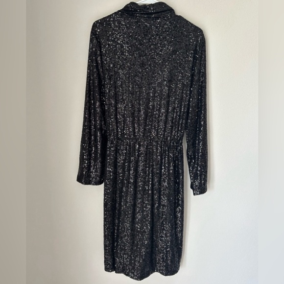 NWT - Steve Madden Black Showstopper Sequin Embellished Duster - Size Me… - Picture 4 of 5
